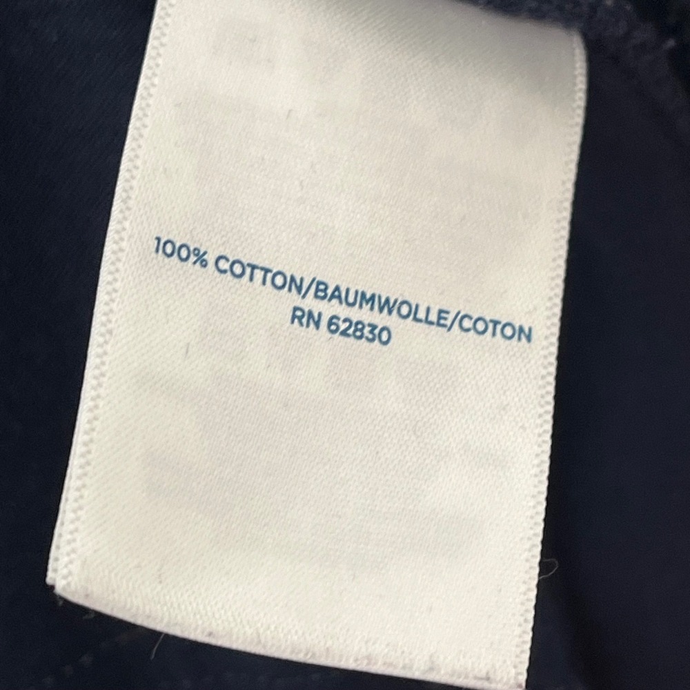 Lands End Sport Knit Straight Leg Cargo Pants Navy Blue Cotton Large 14-16 - Picture 7 of 11